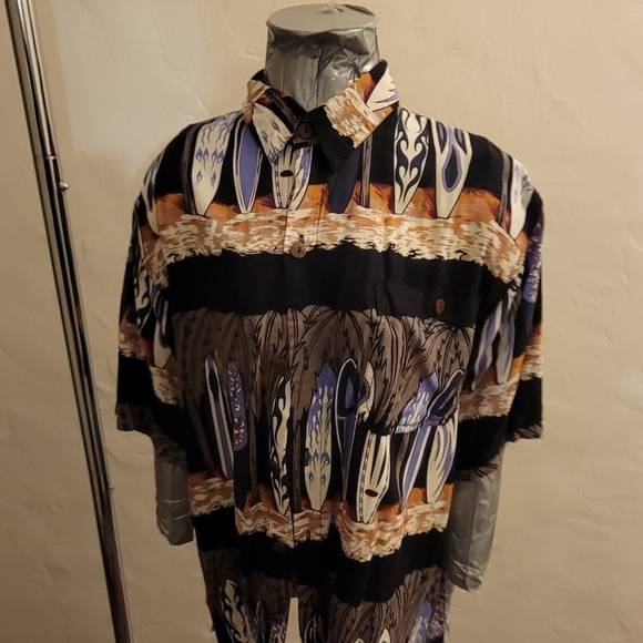 Aloha Hut Hawaii Hawaiian Shirt Medium w Surfboards - Picture 4 of 6